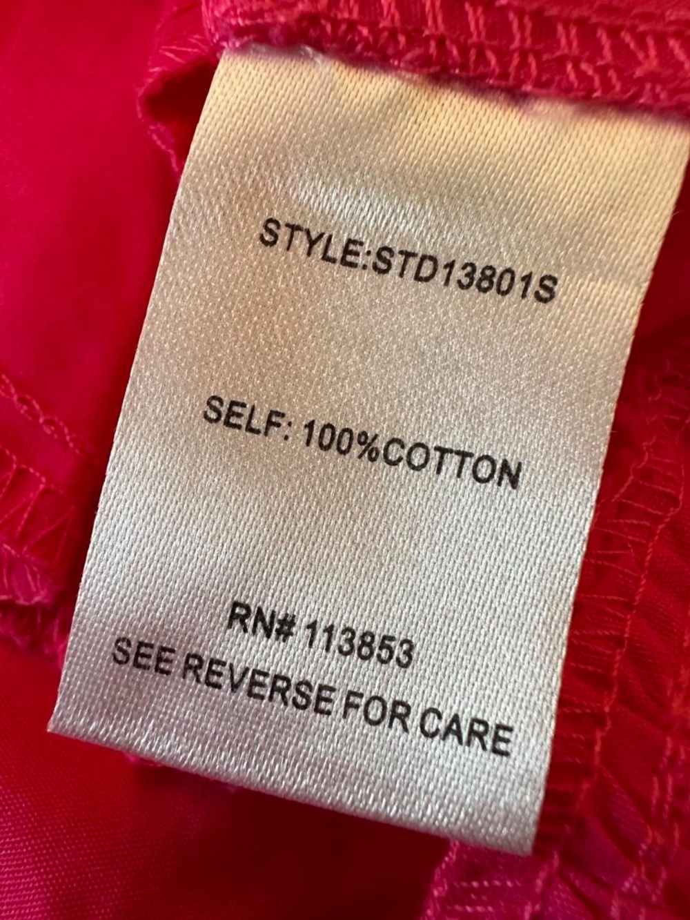 Sugarlips NWT Hot Pink Cotton Puff Sleeve Button Front Ruffle Mini Dress L - Picture 6 of 8